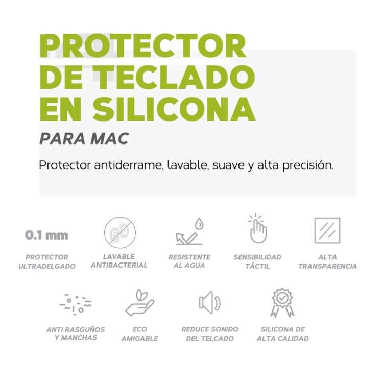 Teclado Protector para MacBook Pro 13"/15" MacBook Air 11"/13" Negro
