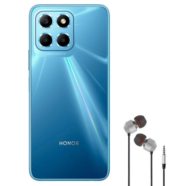 Celular HONOR X6s 128GB Azul + Audifonos