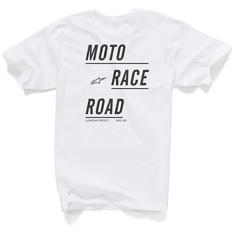 Camiseta Moto ALPINESTARS MOTO RACE Blanco Talla L
