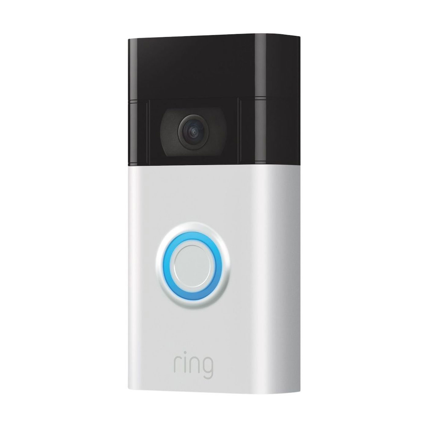 Video Portero con Cámara Integrada RING Inteligente WiFi Dia|Noche 1080p HD Doorbell 1 Plateado