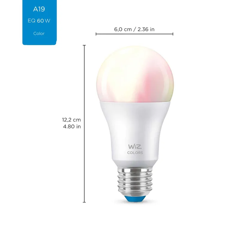 Bombillo Inteligente LED WIZ WI-FI Colores. Ref. A60