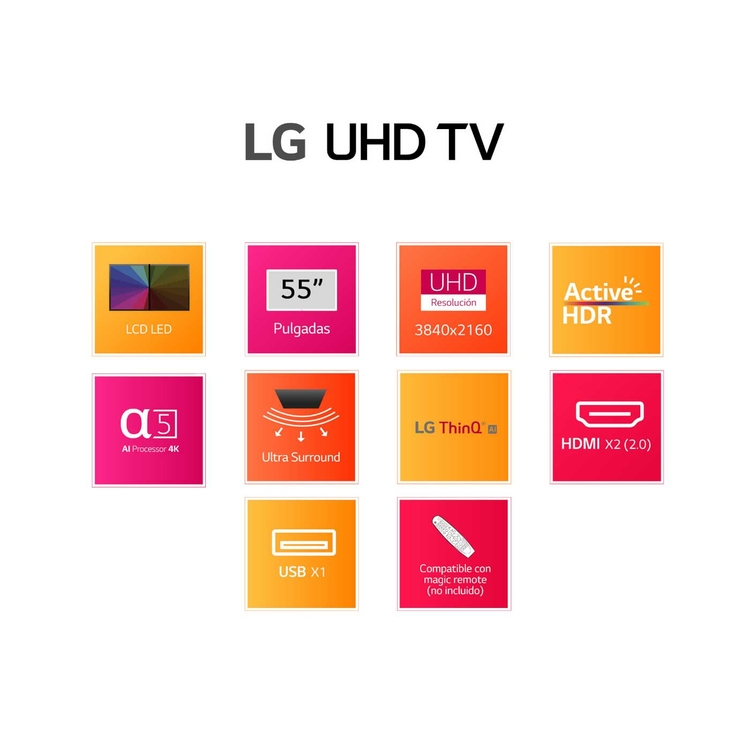 Televisor LG 55 Pulgadas LED Uhd4K Smart TV 55UP7500PSF