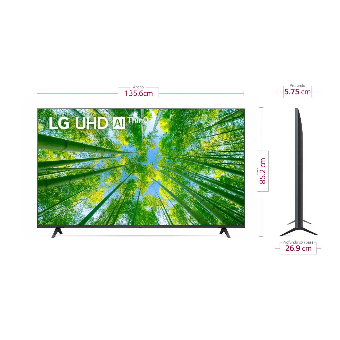 TV LG 60" Pulgadas 153 cm 60UQ8050PSB 4K-UHD LED Smart TV