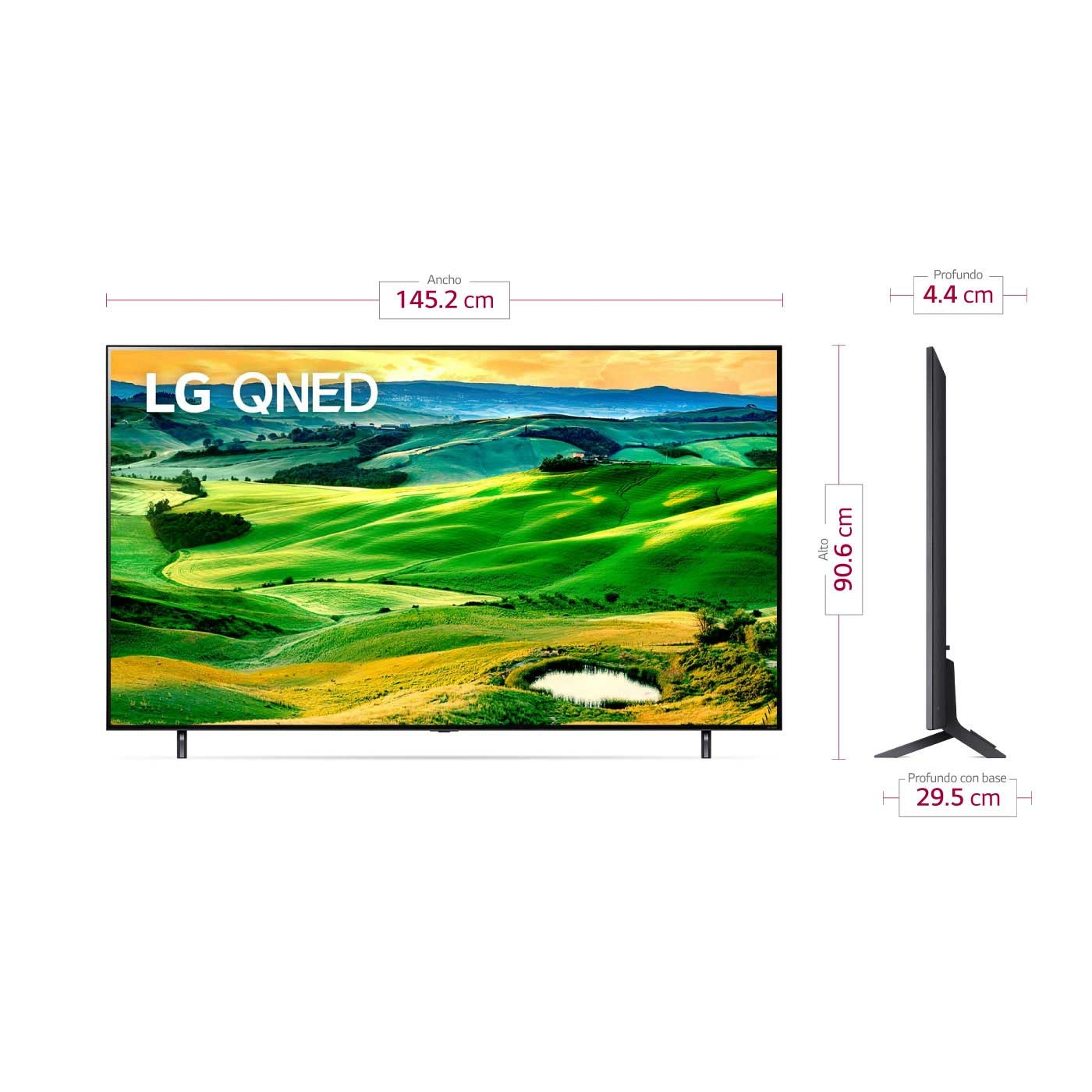 TV LG 65" Pulgadas 164 cm 65QNED80SQA 4K-UHD NanoCell Smart TV