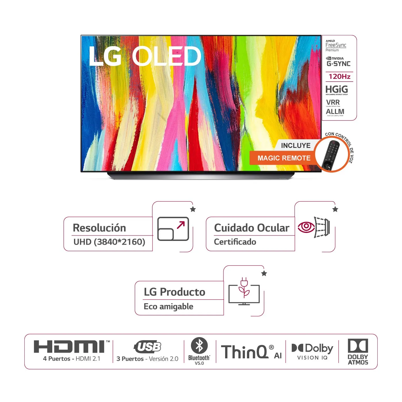 TV LG 48" OLED48C2 OLED 4KUHD