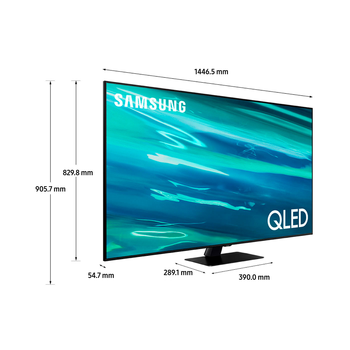 TV SAMSUNG 65" Pulgadas 165.1 cm 65Q80AA 4K-UHD QLED Smart TV