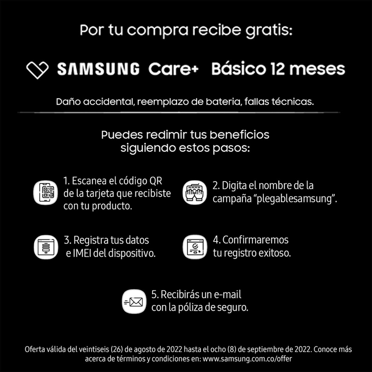 Celular SAMSUNG Galaxy ZFlip4 256GB 5G + Buds2 Morado